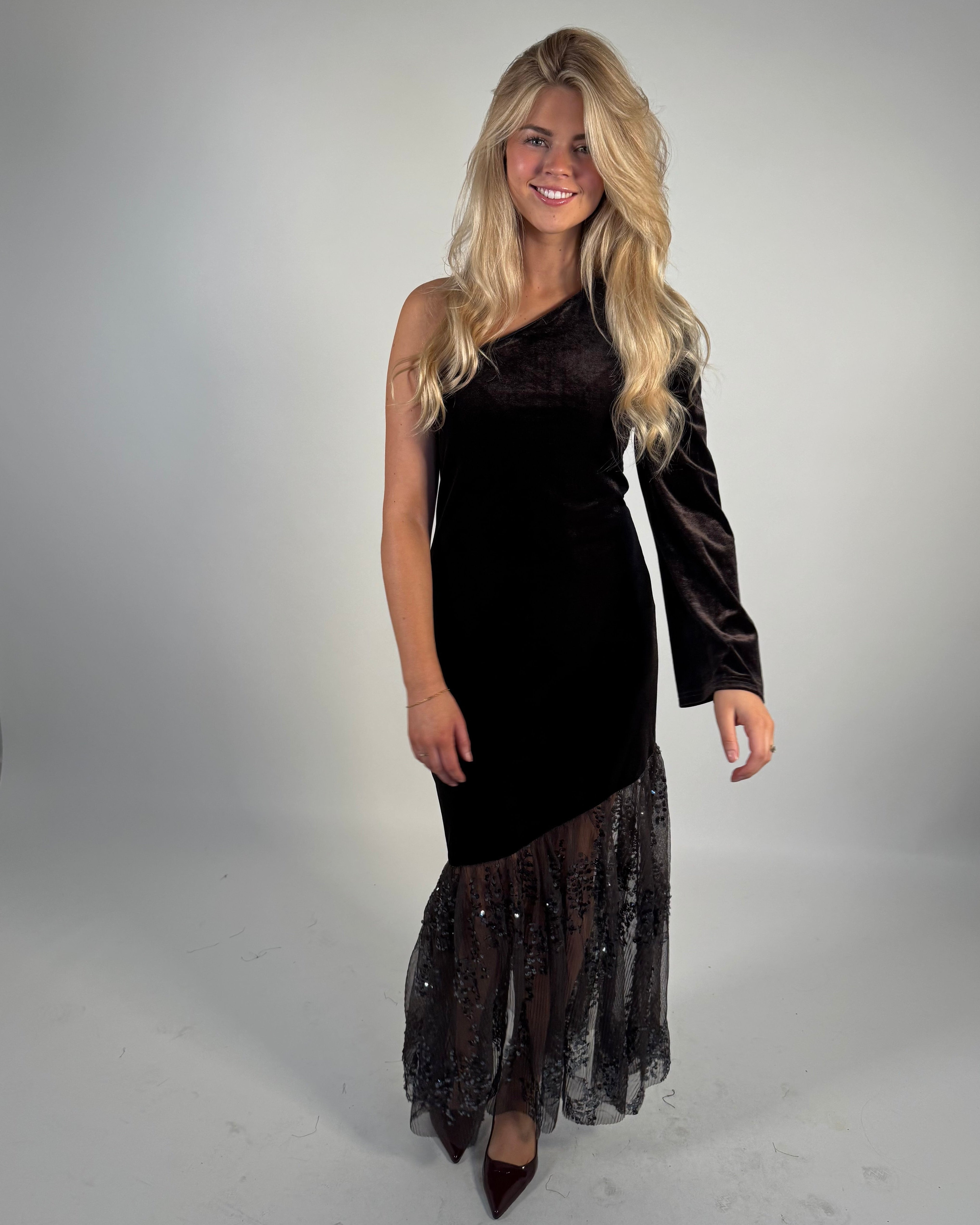 YASTERA Long Dress - Black